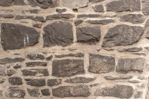 Stone Brick Wall. Rustic Style. Stock Photos