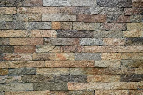 Stone brick wall seamless pattern and texture, shiny and, decorative backgrou Foto stock
