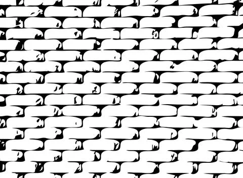 Stone Brick wall Vector illustration background - texture pattern. Traced t.. イラスト素材