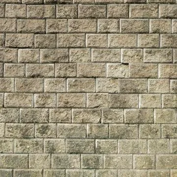 Stone brick wall with  weathered cement  background Stock Photos