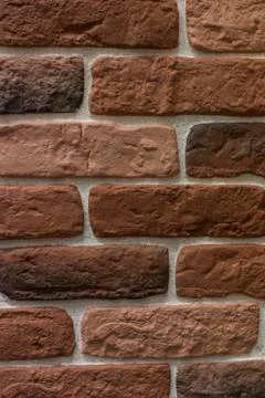 Stone bricks wall pattern texture background close-up brown shot Stock Photos