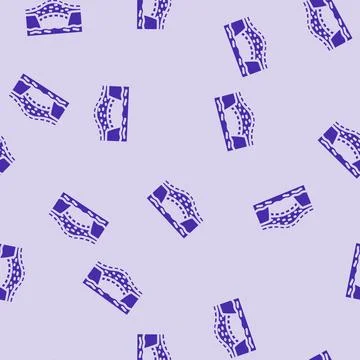 Stone bridge glyph vector seamless pattern Illustrazione stock