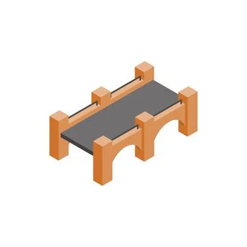 Stone bridge icon, isometric 3d style Ilustración de archivo
