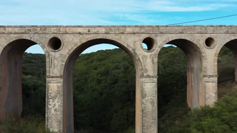 The stone bridge of Katouni built by British in Kythira Greece. Stock Footage 275165123