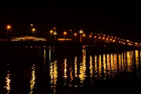 Stone bridge at night Stock Photos