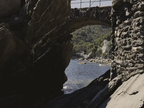 Stone Bridge over the Sea Video stock 78078467