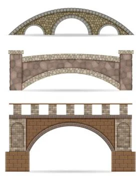 Stone bridge stock vector illustration Stock Illustration