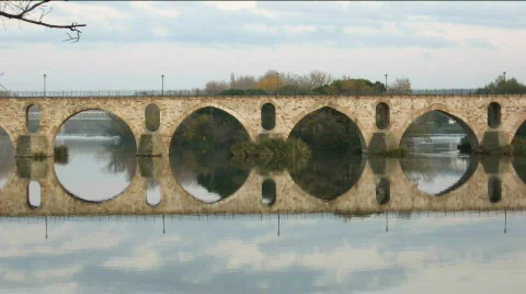 Stone bridge time-lapse Stock Footage 565165