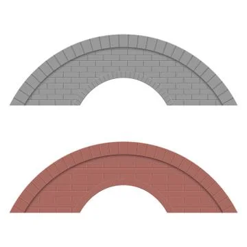 Stone bridge vector design illustration isolated on white background Stock Illustration