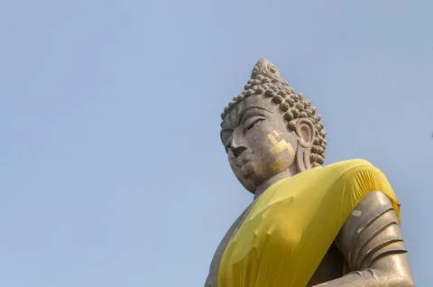 Stone Buddha image. 스톡 사진