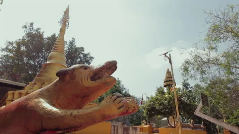 Stone Buddha Statue at Ancient Cambodian Monastery Stock-Footage 333705909