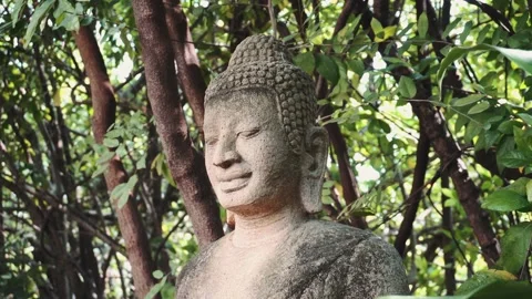 Stone Buddha statue Phnom Penh, Cambodia Stock Footage 132082458