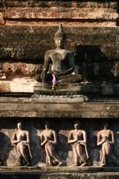 Stone buddha statue Stock Photos