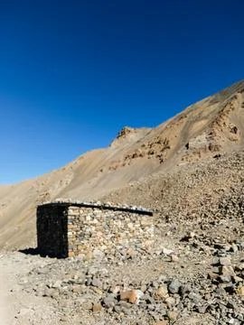 Stone building in the mountains. Фото