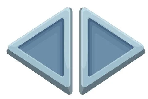 Stone buttons, menu selection pointers, setting interface elements comic cartoon Stock Illustration