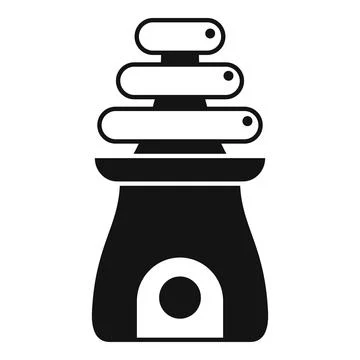 Stone cairn balancing on stand creating zen atmosphere Stock Illustration
