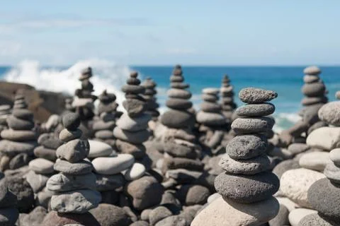 Stone cairn Stock Photos