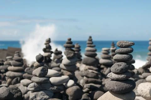 Stone cairn Foto stock