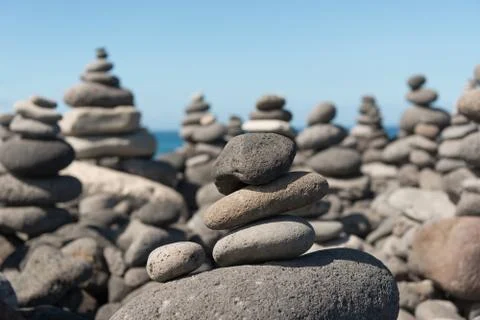 Stone cairn Foto stock