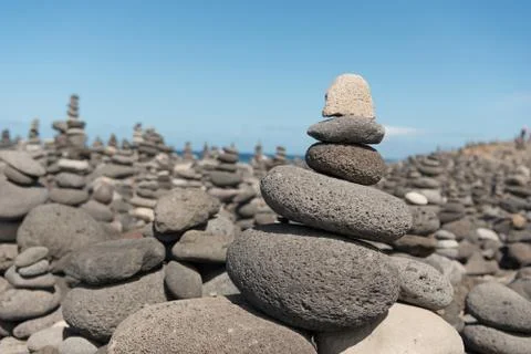 Stone cairn Stock Photos