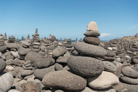 Stone cairn Stock Photos