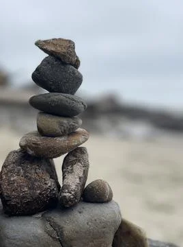 Stone cairn Foto stock