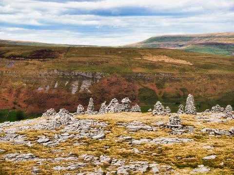 Stone cairns Stock Photos