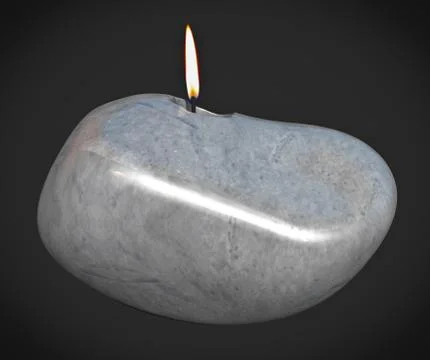 Stone candle Stock Illustration