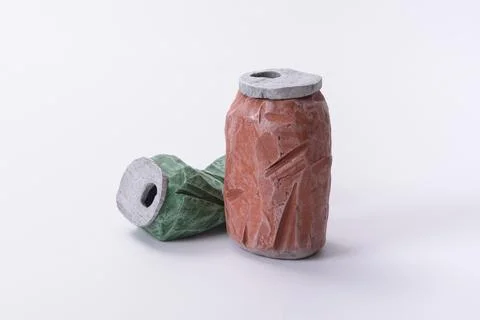 Stone Cans Set Stock Photos
