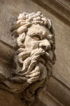 Stone Carving With Beard Stock Photos
