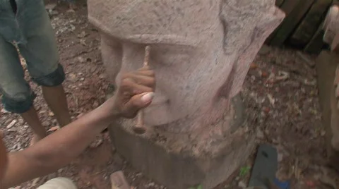 Stone carving Stock Footage 522805