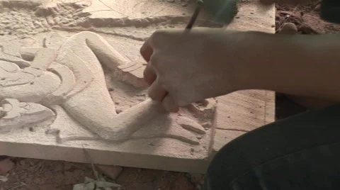 Stone carving Stock Footage 522820