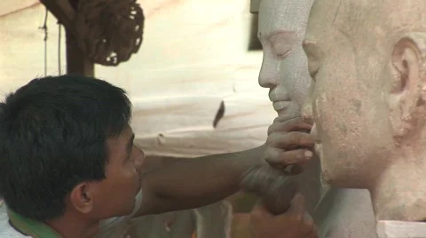 Stone carving Stock Footage 522832