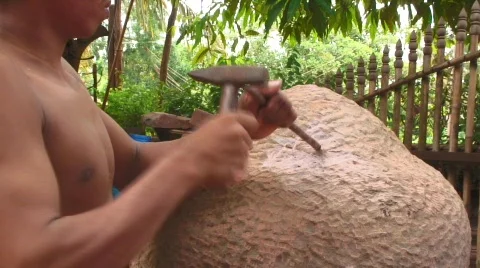 Stone carving Stock Footage 528363