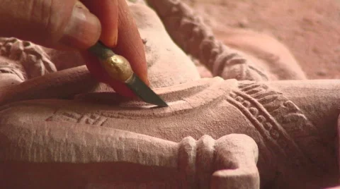 Stone carving Stock Footage 528456