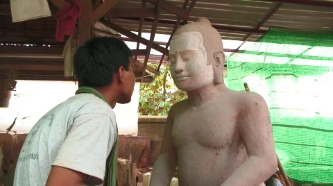 Stone carving Stock Footage 528616