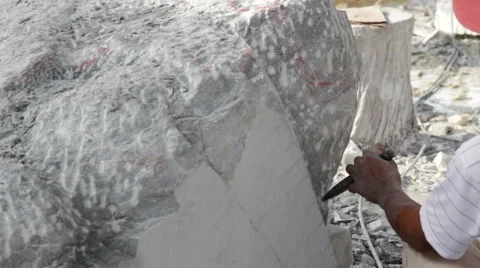 STONE CARVING  Stock Footage 40526592