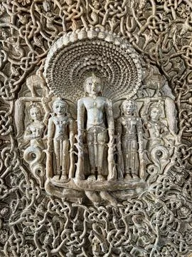 Stone Carving Of Parshavanatha Stock Photos