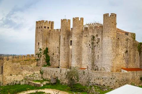 Stone castle of bidos Medieval castle located in the parish of Santa Maria, S Stock Photos
