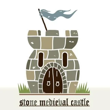 Stone Castle Stock Illustration