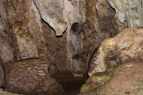 Stone cave inside view Foto stock