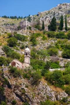 Stone Chapel on hill Stock Photos