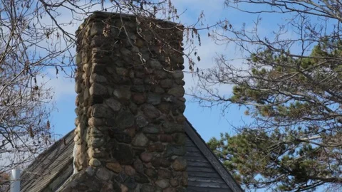 Stone chimney Stock Footage 73745917