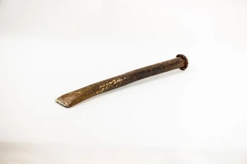 A stone chisel isolated on white background Stock Photos