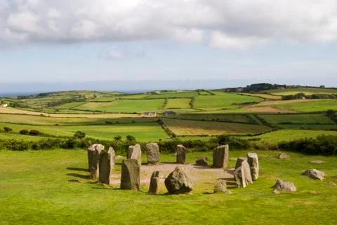 Stone circle at drombeg Foto stock