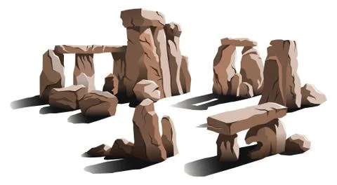 Stone circle Stock Illustration