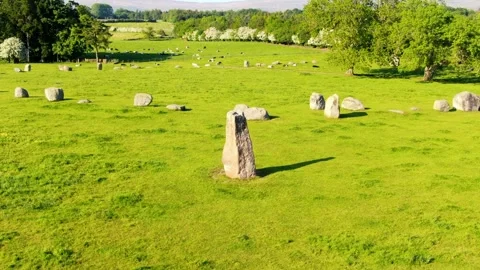 Stone Circle Zoom and Up Stock Footage 242458011