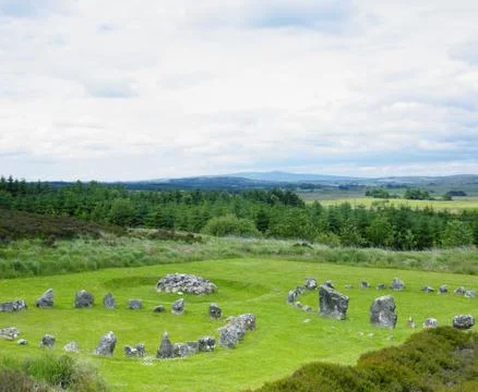Stone circles, Beaghmore, County Tyrone, Northern Ireland Foto stock