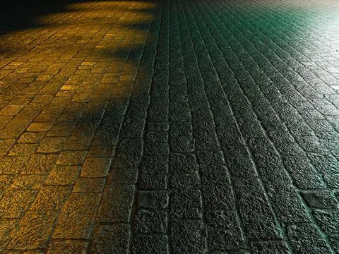 Stone city pavement Stock Illustration