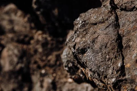 Stone cliff mountain texture, surface precipice of the rock background. Stock Photos